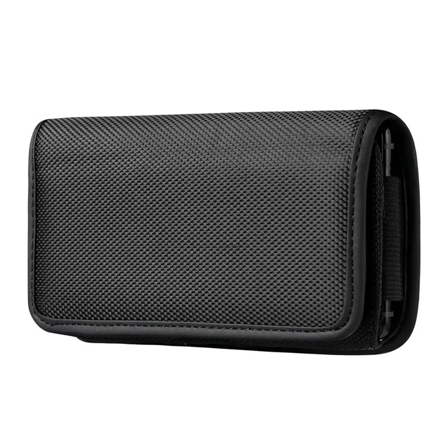 Caixas de telefone de correia de clipe universal para iPhone Samsung Huawei Xiaomi pano saco flip capa com clipe