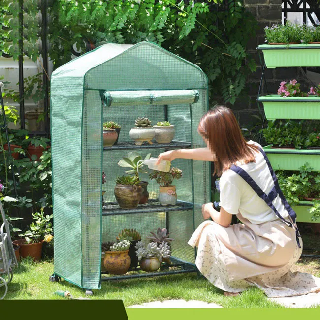 도매 3 층 가정 온실 태양 보호 따뜻한 창고 테라스 간단한 식물 꽃 작은 차양 | Kraflo 정원