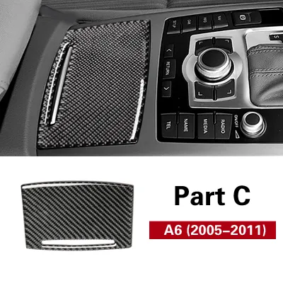 Für Audi A6 C5 C6 Auto Innen Zubehör Molding Carbon Faser Aufkleber Central  Control Gangschaltung Panel Trim Abdeckung Abziehbilder Von 17,09 €