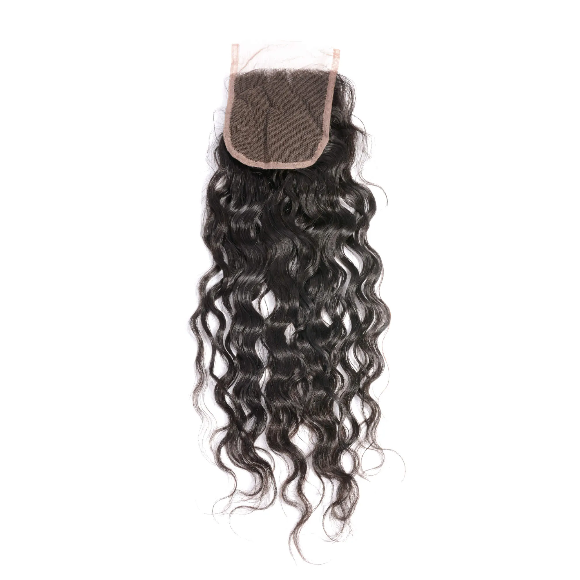 9a Virgin Brazilian Water Wet and Wavy Human Hair Weave Bundles With Lace Closure Water Wave Human Hair Weaves