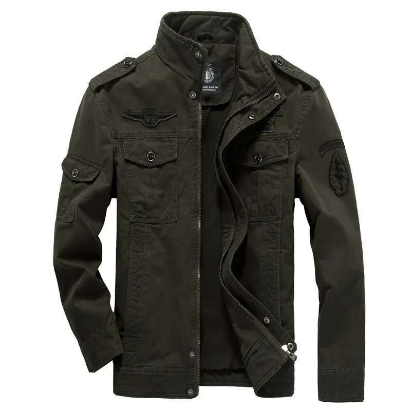 Baumwolle Militärjacke Männer Herbst Frühling Mantel Soldat MA1 Stil Armee Jacken Männlich Marke Herren Bomber Jacken Plus Größe M-6XL 200919