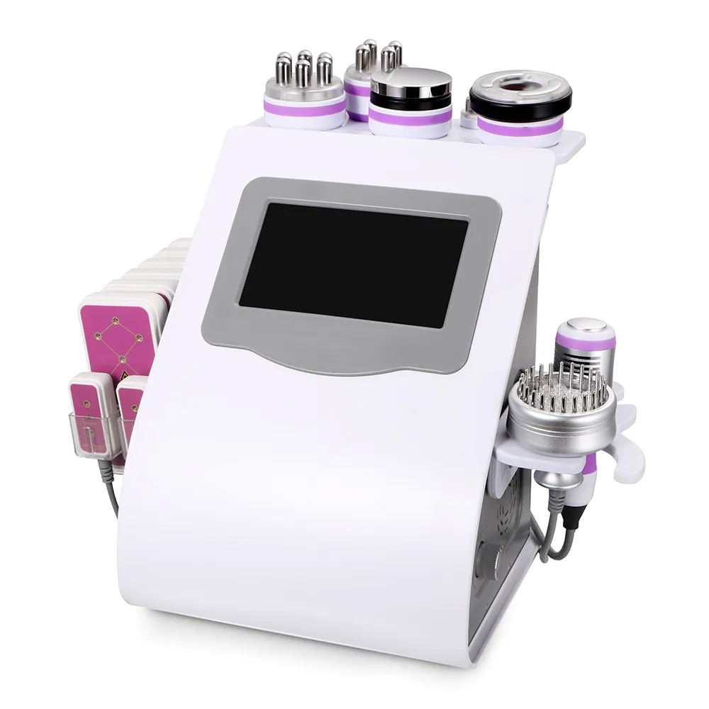 Ultrasonic 9IN1 40k Cavitation Vacuum Slimming Machine Radio Frequency Vacuum Suction Skin Lifting Microcurrent Body Shaping Equipment Salon