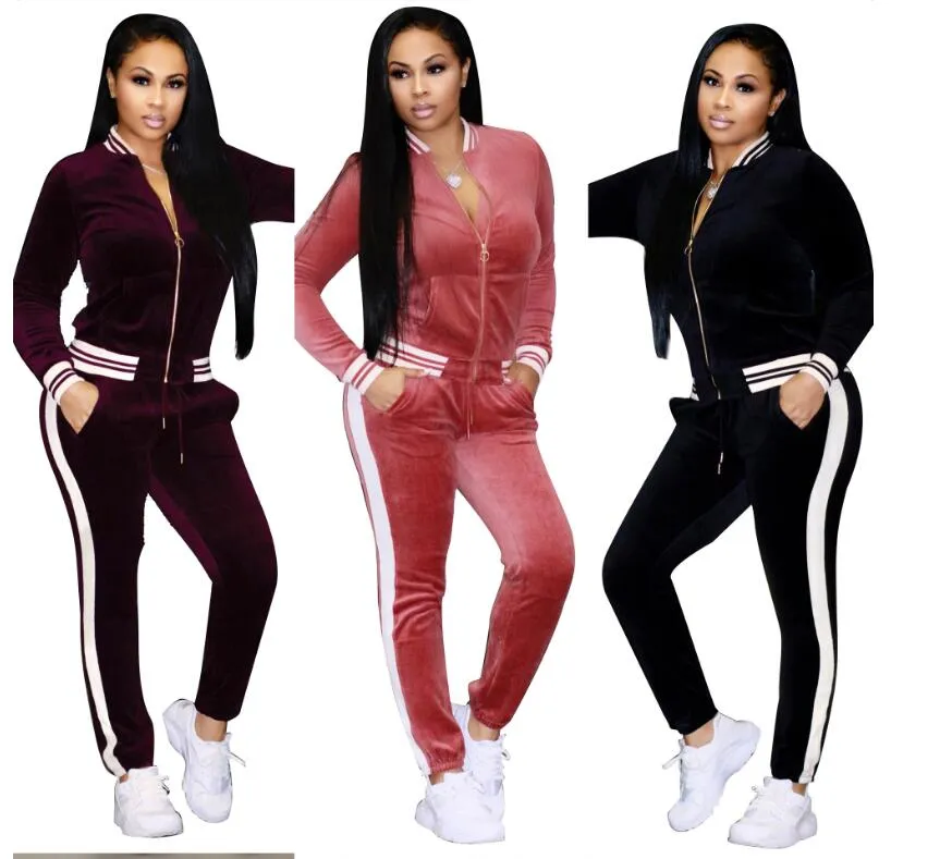 2020 heißer Verkauf Neue Frauen Trainingsanzug Lässige Hoodies Trainingsanzug Set V-ausschnitt Sexy Sweatshirt Hose Anzüge Grau Schwarz Outfits kostüme Plus Größe