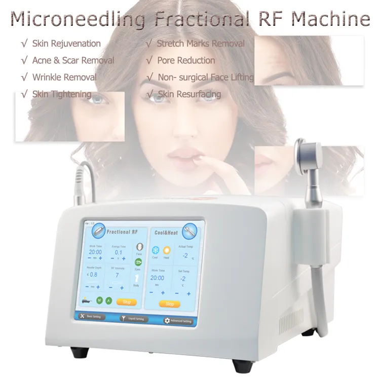 Os mais recentes Máquina Frequência Micro Pe Needle Microneedling Fractional profissional RF Facial Estrias Rugas Radio Remover Therapy