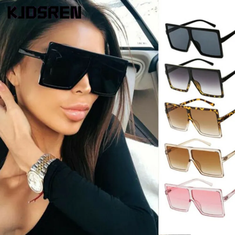 أزياء جديدة 2020 النساء النظارات الشمسية الكلاسيكية كبيرة جدا السيدات المتضخم ظلال مربع نظارات الشمس الإناث oculos