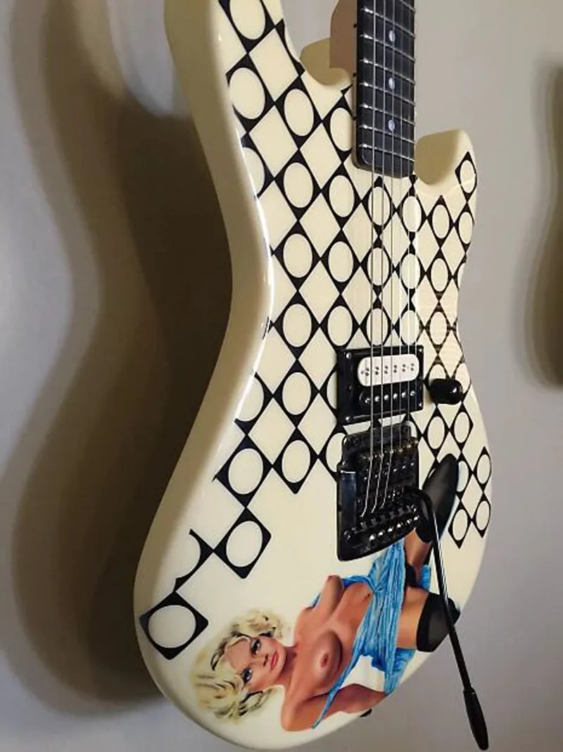 Kundenspezifische elektrische Gitarre, Jerry Cantrell Blaues Kleid Gitarre KhallerBridge