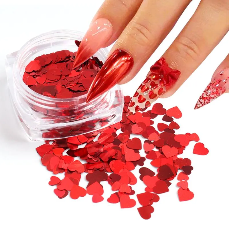 4pcs Valentine'S Day Holographic Love Butterfly Red Chunky Nail Glitter The  Chameleon Laser Mixed Hexagon Colorful Sequin For Gel Polish DIY Nails  Accessories