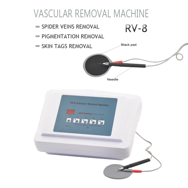 Ago RF portatile Rimozione vascolare del sangue rosso Vene del ragno del viso Rimuovi il trattamento Apparecchiatura di bellezza per la rimozione del rossore