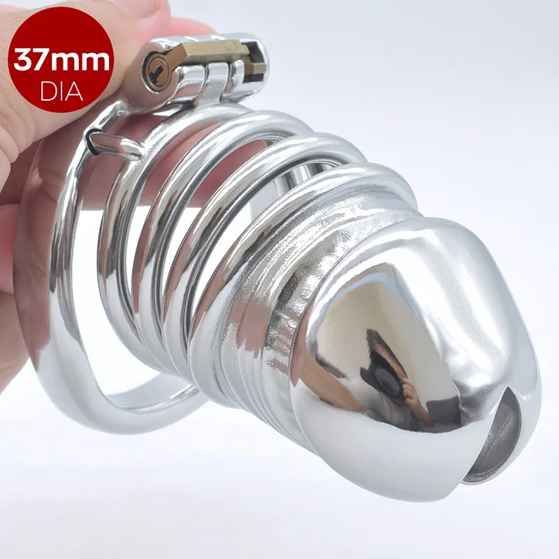 sex massagerBigger Male Cock Cages Stainless Steel Long Chastity Devices BDSM erect denial cock-lock Penis Toys