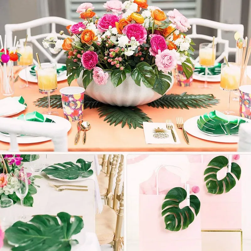 Jungle Beach Theme Decorations: Artificial Palm Leaves, Turtle, Leaf, And  Fern Plants With Stem Tree For Hawa277P Decoration From Linguan, $32.53