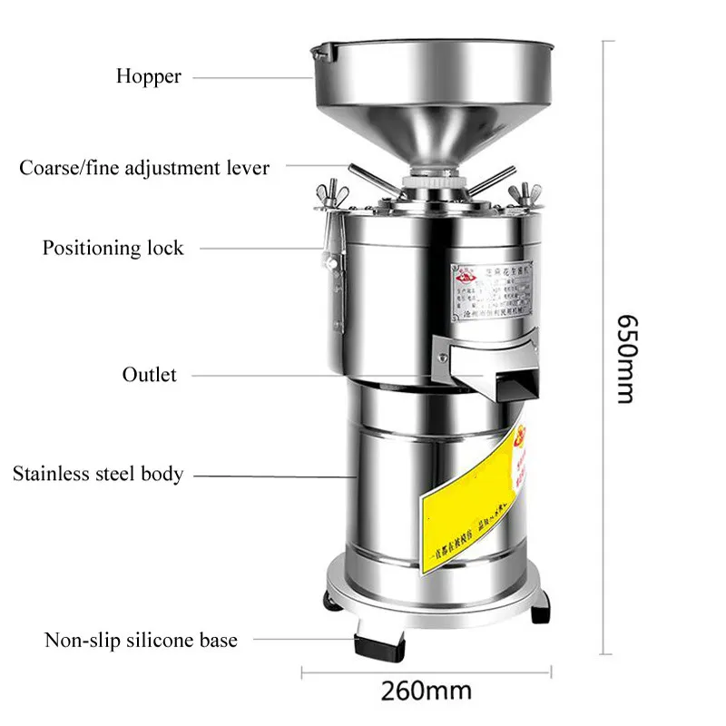 Machine de fabrication de beurre d'arachide multifonctionnelle de luxe/machine commerciale de sésame tahini/broyeur de sésame petite machine colloïdale de broyage