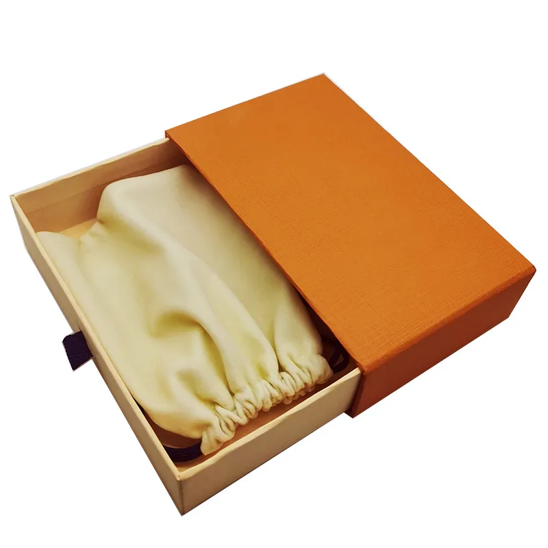 Orange presentlådor Boxar Drawstring Cloth Bags Visa detaljhandelsförpackning för mode smycken halsband armband örhänge keychain hängande ring