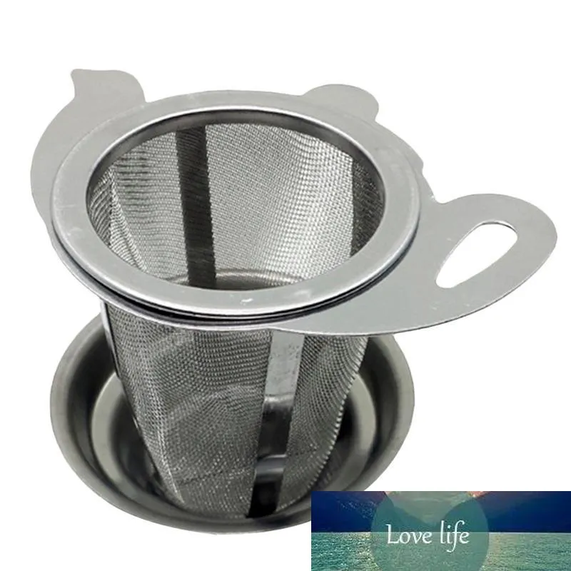 Tea Mesh Metal Infuser Rostfritt stål kopp silblad filter med lock Nya köksredskap Tea infusers