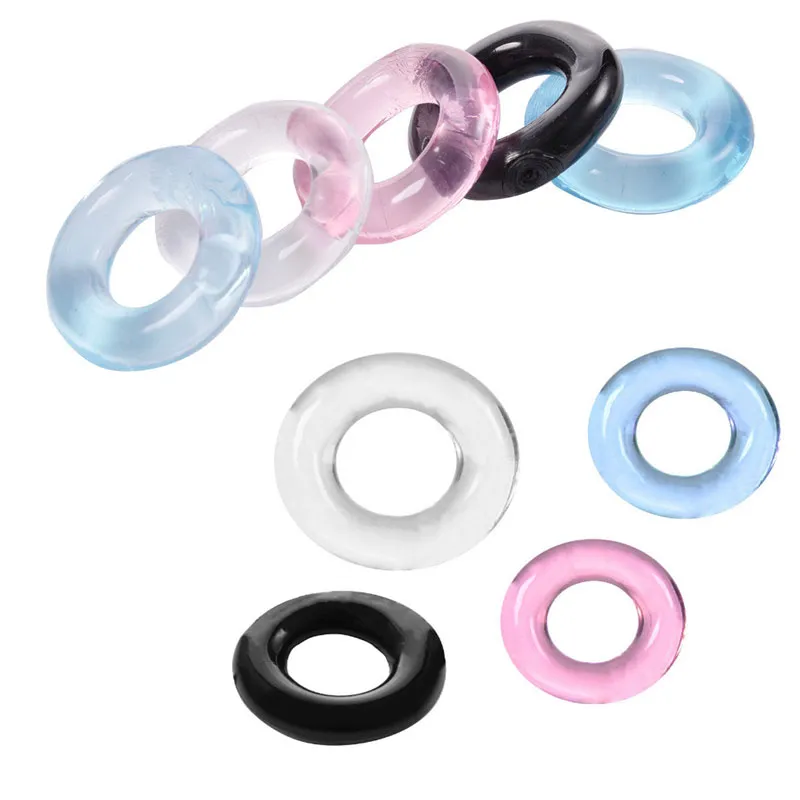 Silicone pénis anéis de cristal ejaculação Delay Cockring baratos pica ereção Anel maca Erotic Adult Sex Toys for Men Masculino FEU008