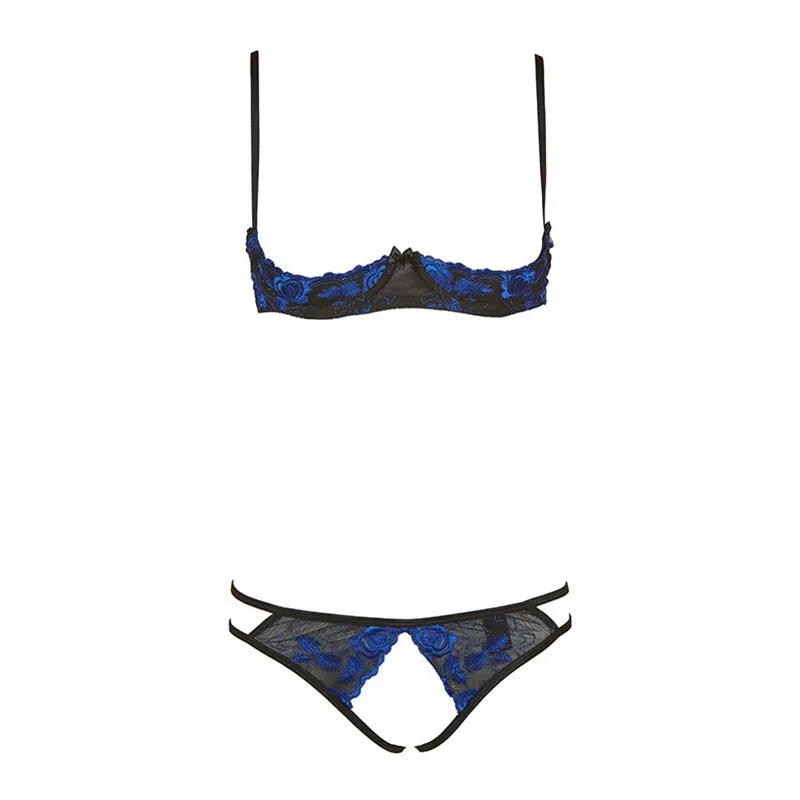 Open cup bra shop set