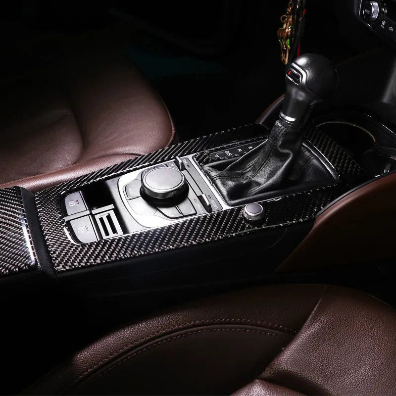 Auto Innen Carbon Fiber Schalthebel Panel Tasten Armlehne Box Auto Aufkleber  Für Audi A3 S3 Auto Styling Zubehör Von 11,32 €