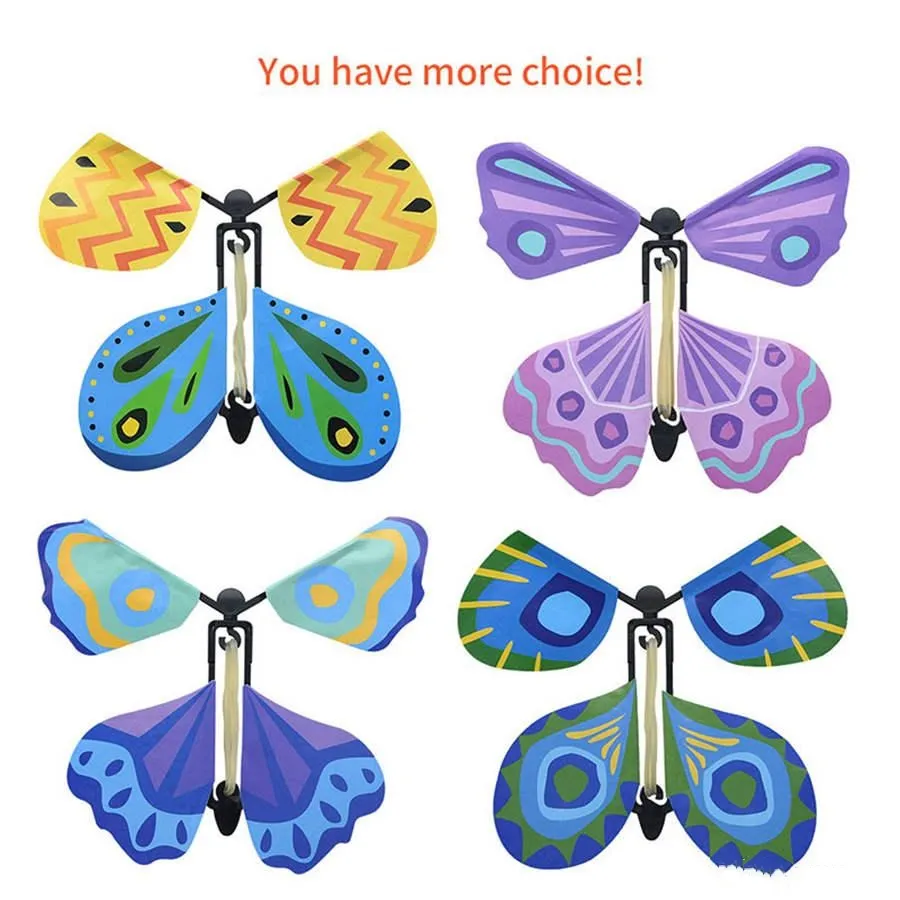 3D Magic Flying Butterfly DIY Novel Toy Olika Playing Methods Props Tricks