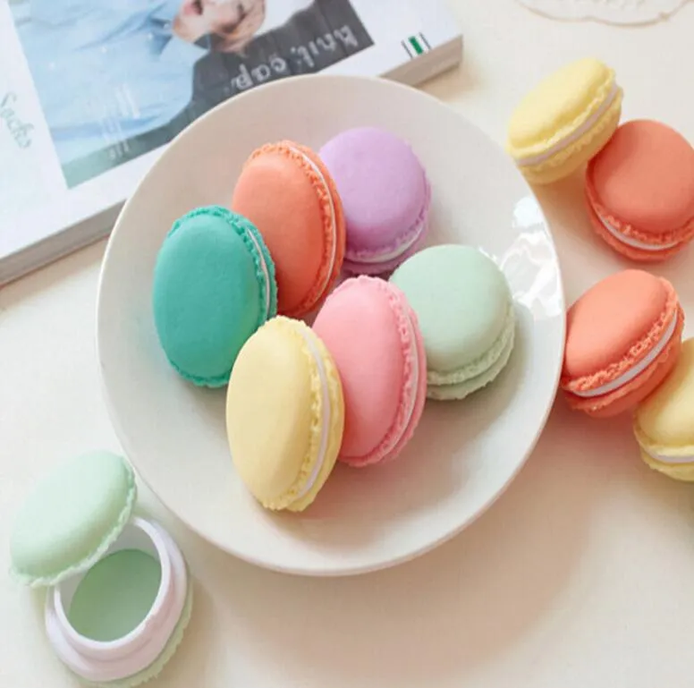 Pacote de caixa de jóias de macaroon cor de doces para brincos anel colar pingente mini jóias cosméticas embalagens atacado livre navio