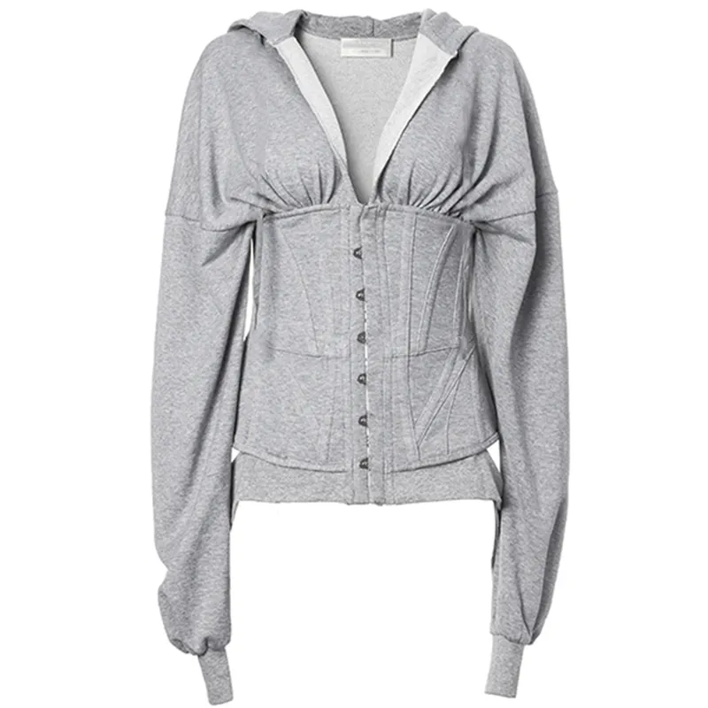 Grey corset sweater online