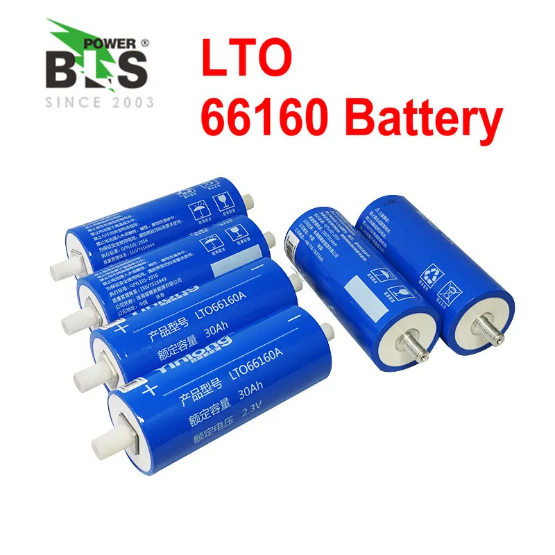 6pcs LTO 66160 2.4v 30Ah NOT 40AH Lithium Titanate Battery Cell 2.3v 10C 300A for 12v 14.4v Power Long Cycle Life EV golf cart