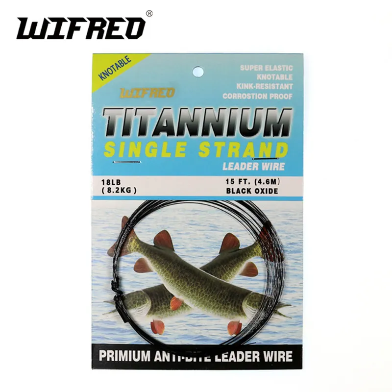 Wifreo 15ft/4.6m No Kink Titanium Leader Line Saltwater Pike
