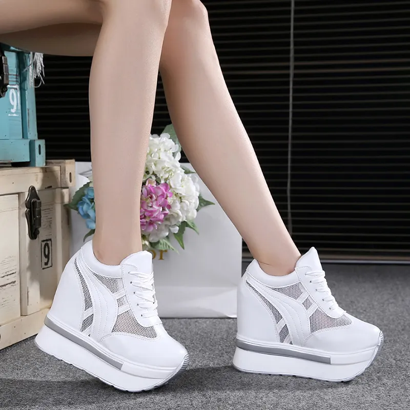 Platform wedge shop sneakers ladies