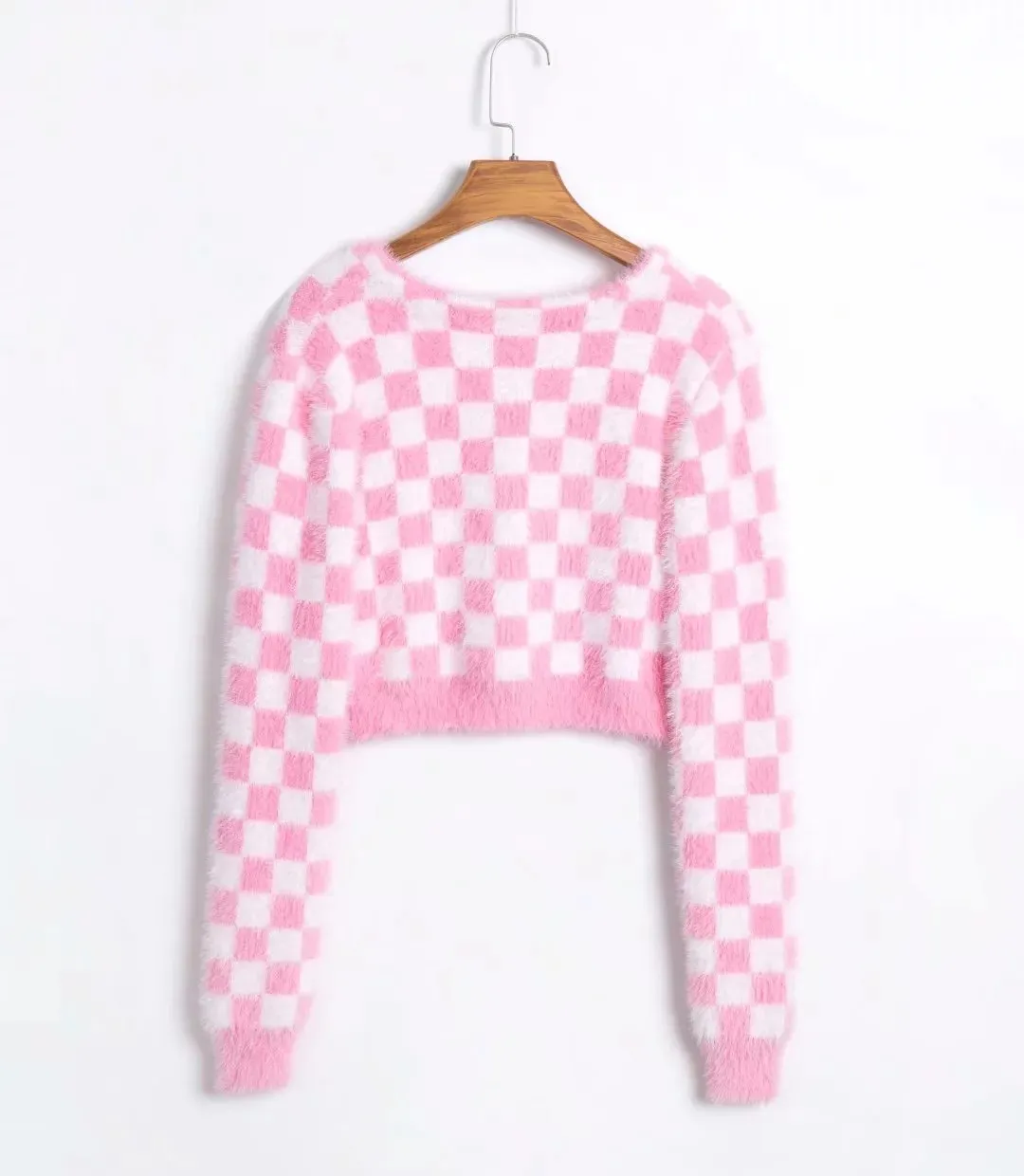 PRADA Mohair blend check cardigan pink トップス PRADA Mohair blend