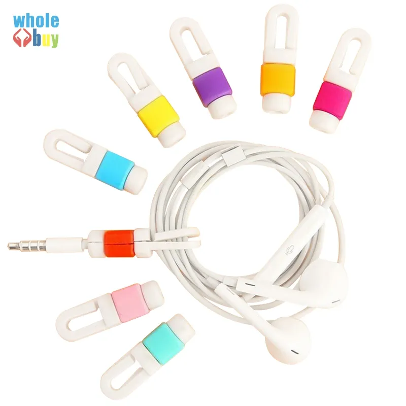 Groothandel Leuke Oortelefoon Hoofdtelefoon Lijn Kabel Cord Protector Winder Organiseren Manager Wrap Winder voor Cellphone Headset MP3-kabel