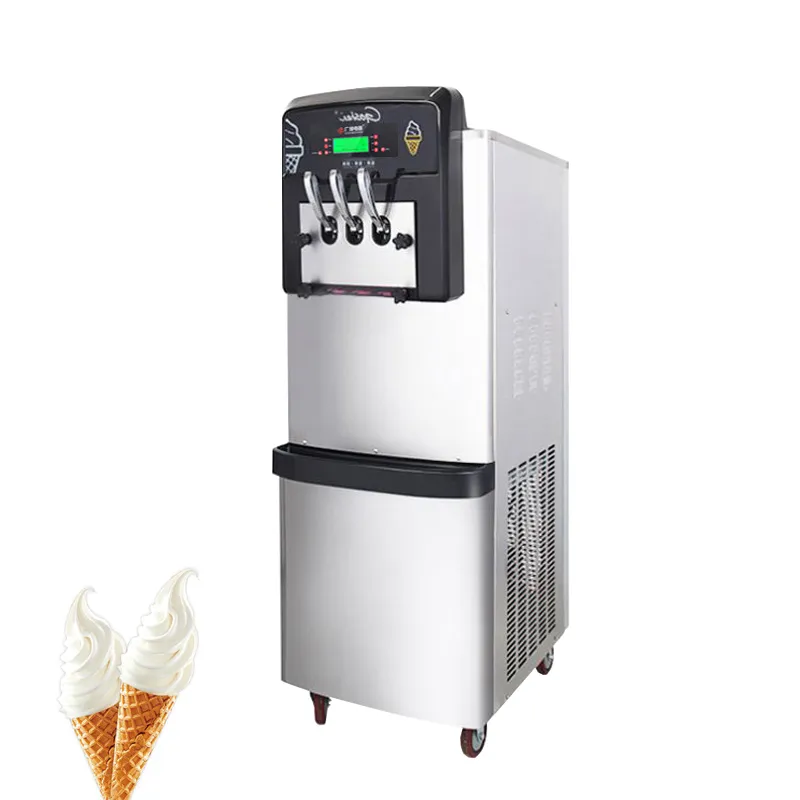 Commercial Ice cream making machine automatic soft ice cream machine stall desktop small cone ice cream maker