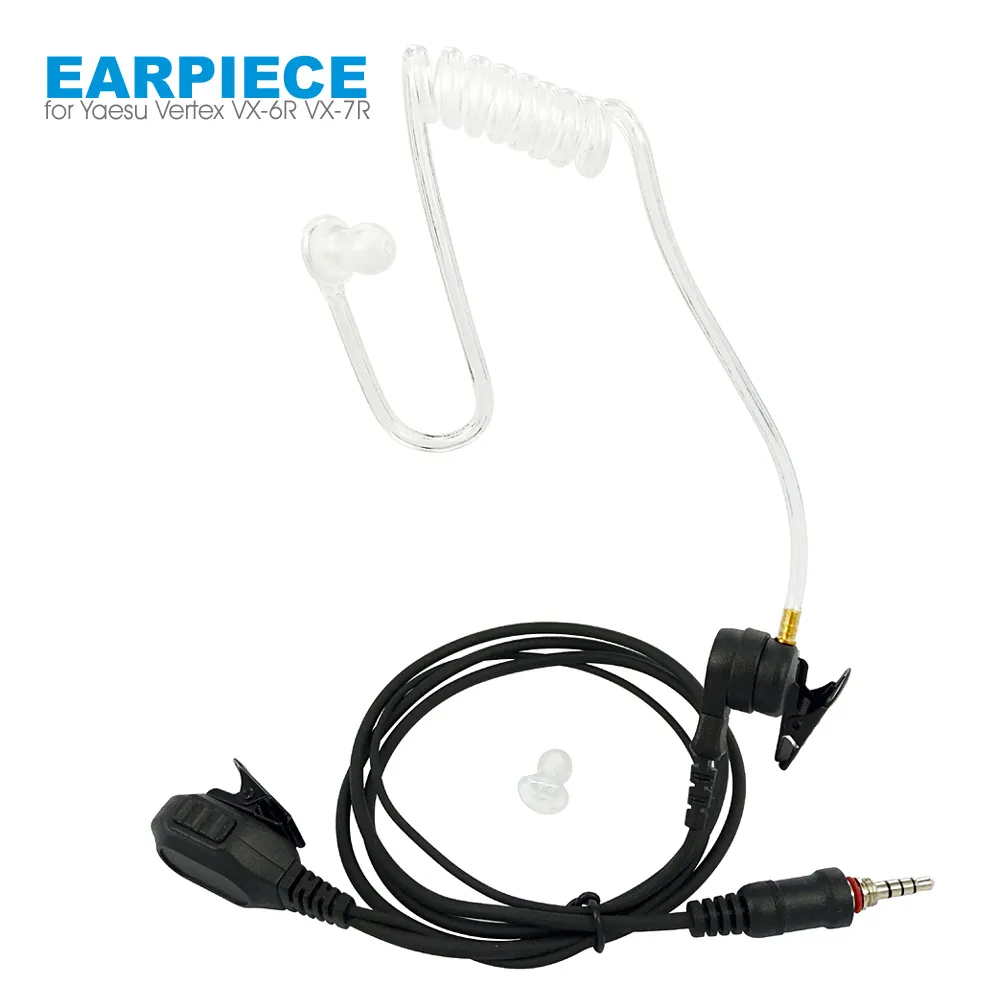 Air Tube Earpiece Mic for Yaesu Vertex VX-6R VX-7R Walkie Talkie 0