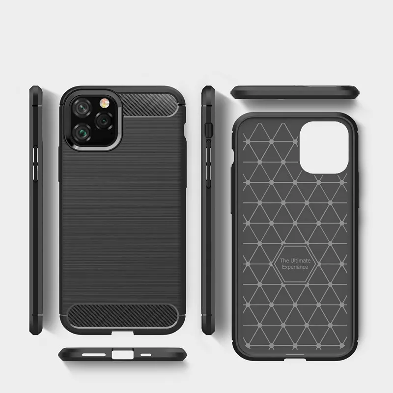 Carbon Fiber Design Phone Cases For Iphone 14 13 Pro Max Plus Samsung Galaxy S22 Ultra A23 A73 A53 A33 A03 A13 A03S S21 FE TPU Back Covers
