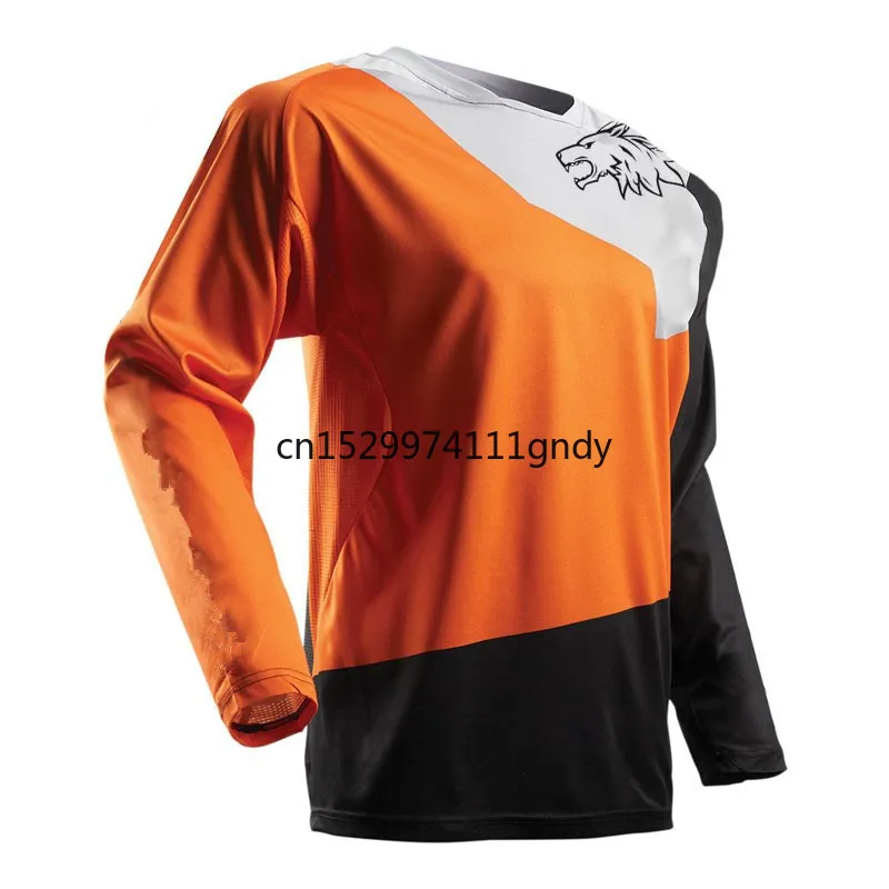 2020 Jersey DH MX Downhill Cross Country Mountain Bike Racing Bike Motorcykel Långärmad T-shirt Off-Road Polyester