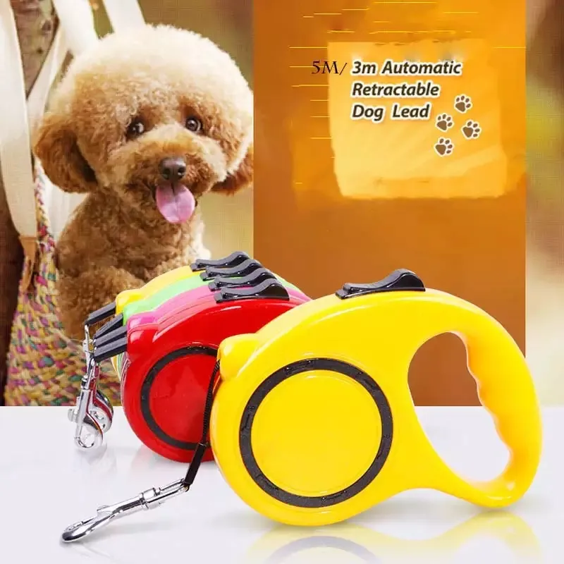Retractable Dog Leash Automatic Flexible Dog Leash Pet Walking Leads Pulling Dog Lead Leash Lock