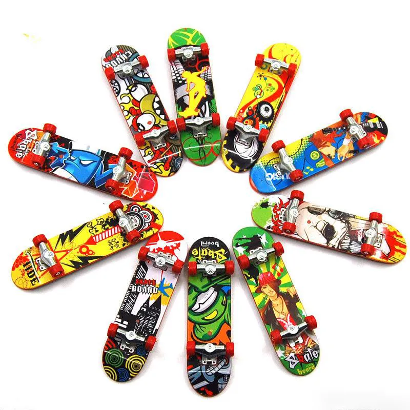 Kid Toy Barn Presenttryck professionell Legering Stativ FingerBoard Skateboard Mini Fingerboards Skatetruck för