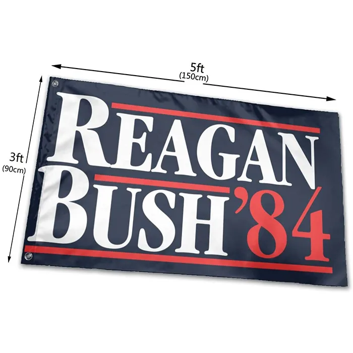 Reagan Bush Flags and Banner 3x5, nacional de impressão personalizada nacional, poliéster 150x90cm 100d