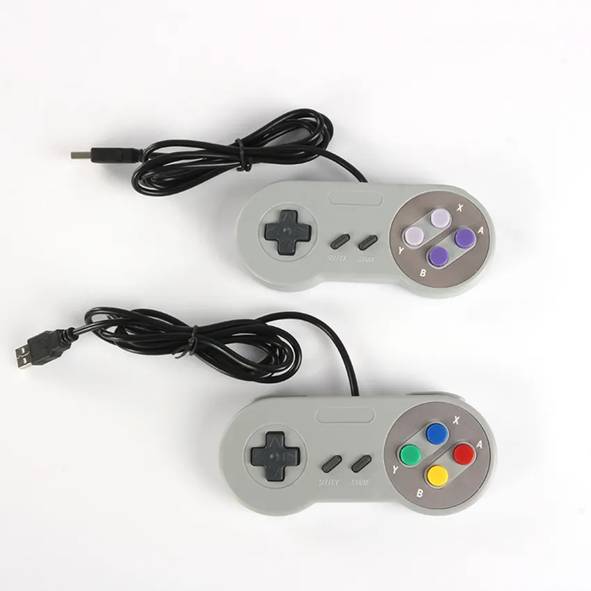 USB Plug Wired Handle Game Controllers Joysticks Gamepads Games Player Accessories for SNES Handheld Retro Game Box Consoles