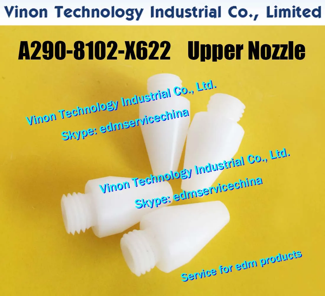 (2PCS PACK) A290-8102-X622 EDM tubo dianteiro superior F131 para Fanuc A, B, C, IA, IB, IC, ID da máquina EDM Bocal A2908102X622, A290.8102.X622