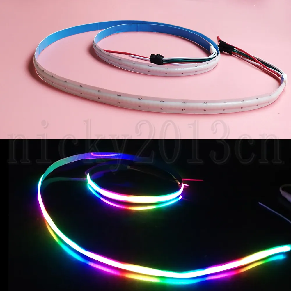 سوبر مشرق 1 متر sk6812 cos فوب rgb led مرنة الشريط ضوء الشريط 332LEDS 1818 رقاقة العنوان الفردي ماجيك حلم اللون الكامل تغيير 5V عالية الكثافة IP44