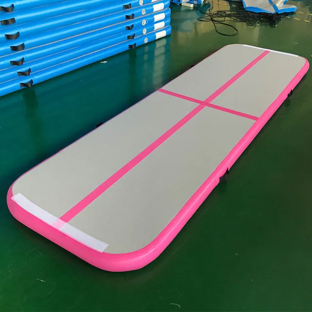 Gran oferta, pista de porristas, 3*1*0,1 M, alfombrilla de pista de aire con bomba, pista de aire para uso doméstico, colchoneta inflable para rebotar, colchón de gimnasio