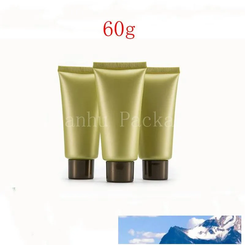 Tubo morbido verde vuoto verde all'ingrosso da 60 g, crema detergente da 60 cc, crema per le mani, tubo per maschera, contenitore cosmetico da 2 once