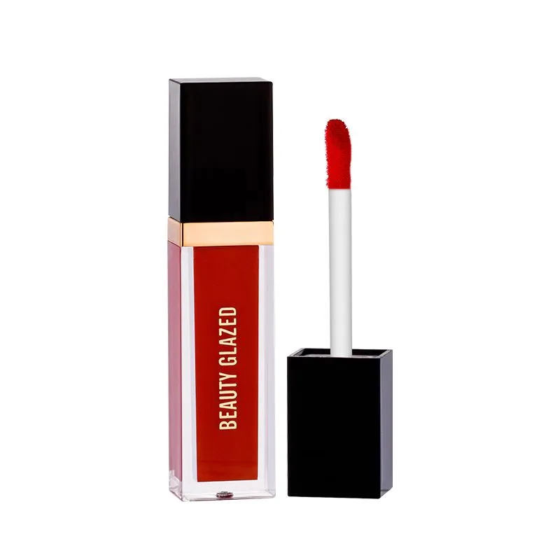 Bellezza smaltata 24 colori rossetto liquido naturale opaco di lunga durata senza dissolvenza tazza antiaderente lucidalabbra sexy 120 pz / lotto DHL