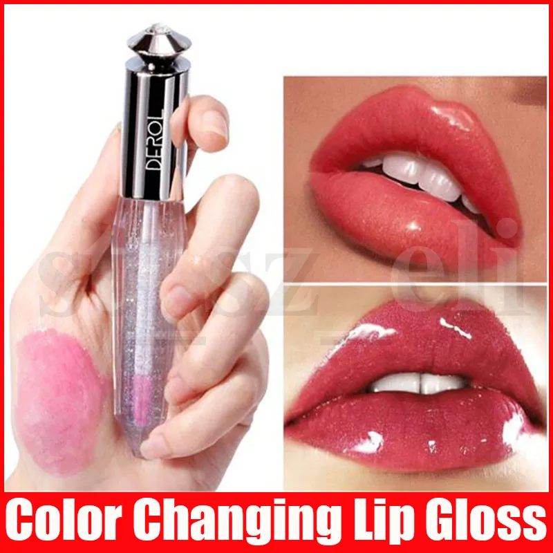 Derol lipgloss hydraterende naakt transparante kleurtemperatuur verandering lipstick shimmer lipgloss vloeibare maquiagem lip glazuur make-up