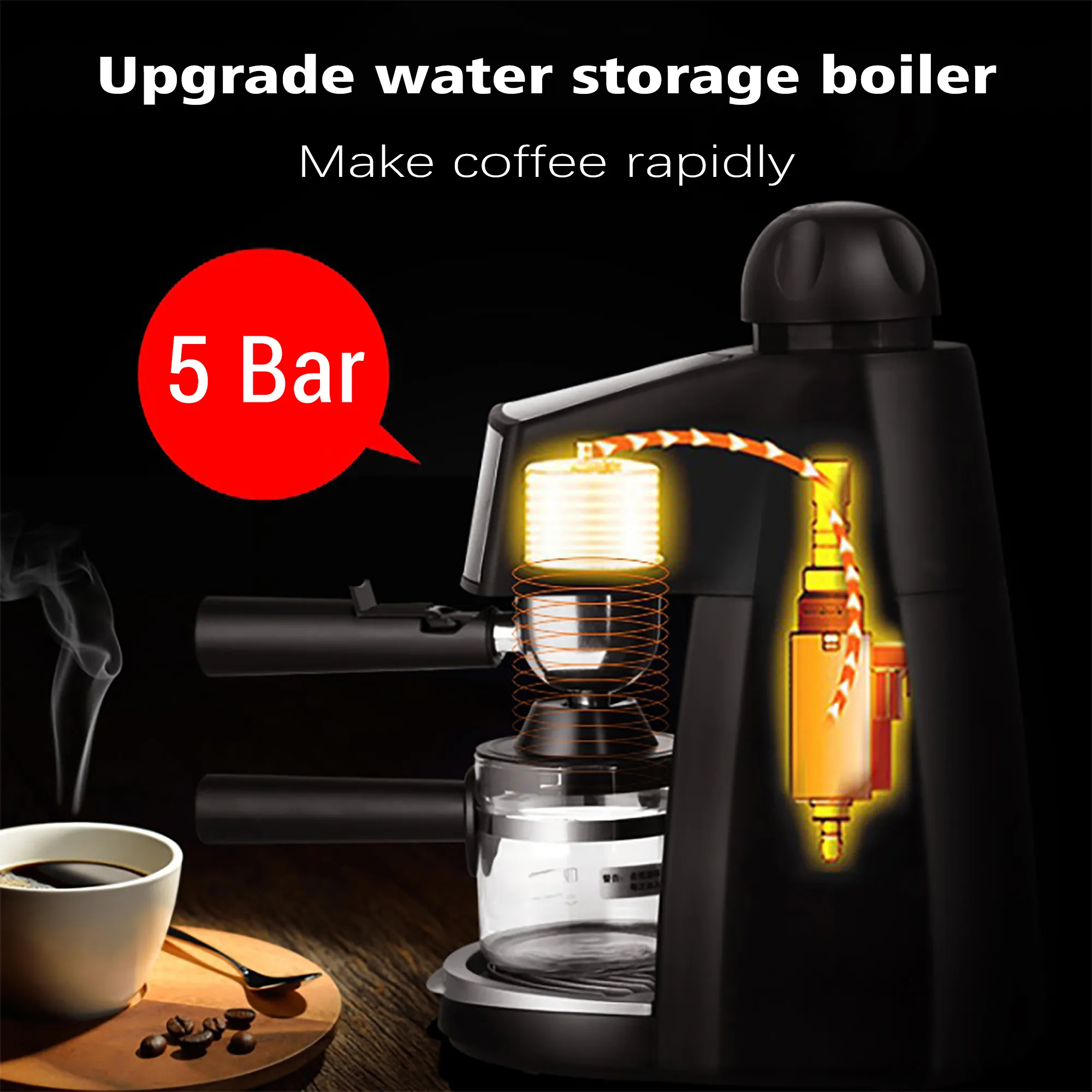 Sonifer 240ml Semi Automatic Espresso Electric Coffee Machine