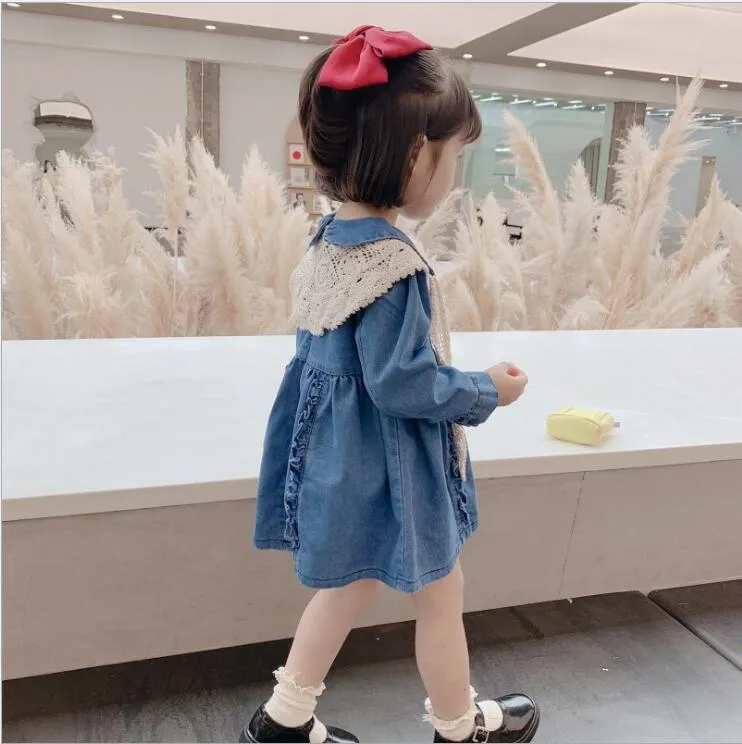 New Summer Toddler Baby Girl Cute Dress Denim Lace – Ready Baby-daiichi.edu.vn