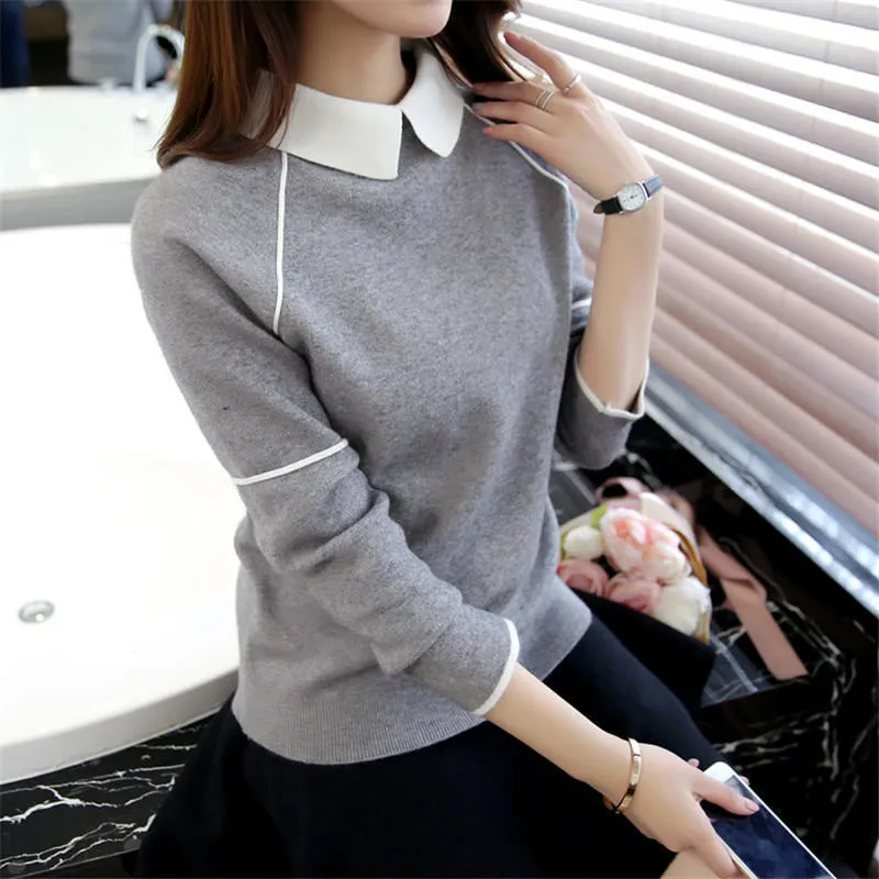 Aazon.co: ABOCIW Woens V Neck Sweatshirts Collar Color Block Long - View #6