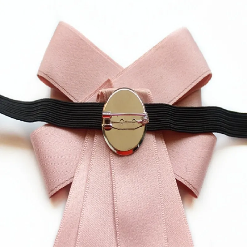 Black Bow Brooches Pin Set For Women - 3 Pre-Tied Collar Neck Clip Bow Ties For Wedding, Party, Formal Outfit Accessories