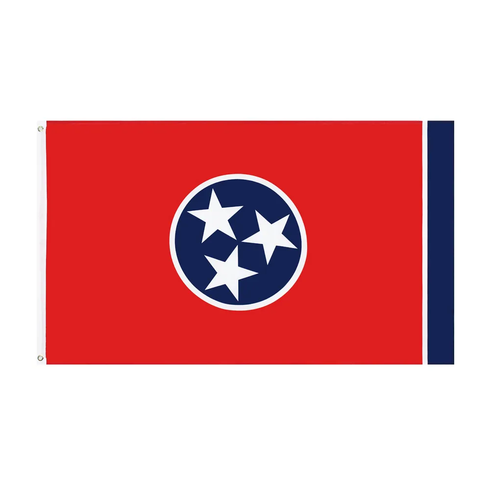 Tennessee Flag Direct Fabryka Hurtowa 3x5fts 90x150cm Wolontariusz Banner State Banner USA do wiszących dekoracji na świeżym powietrzu