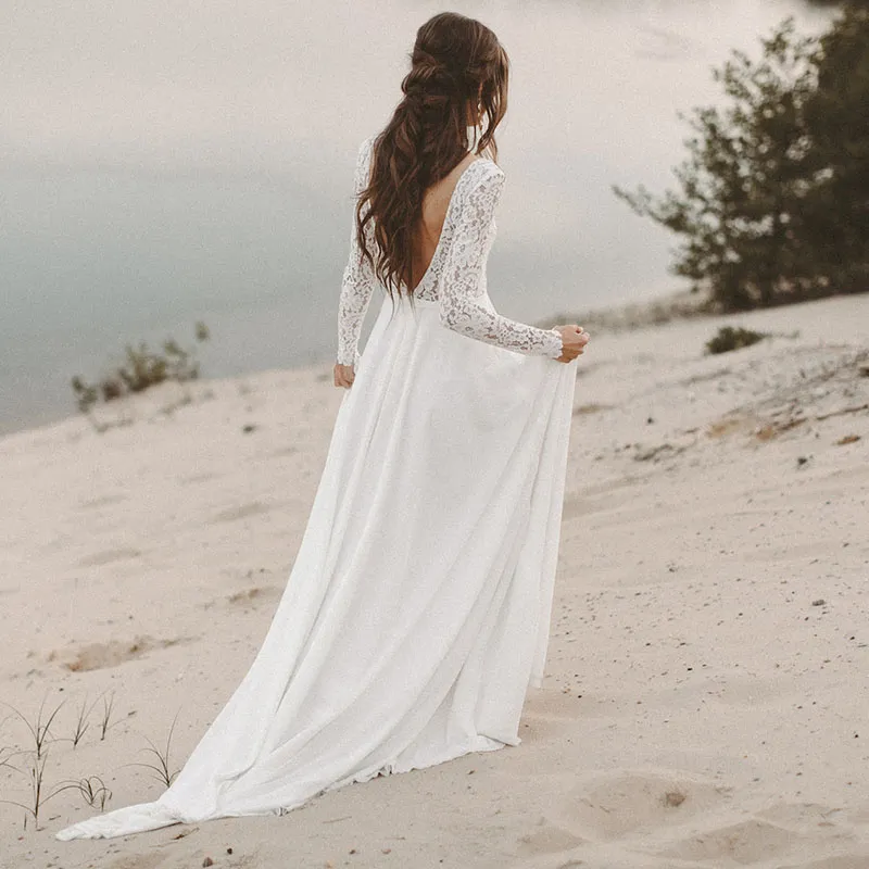 Vestidos de novia hippie chic 2019 cheap