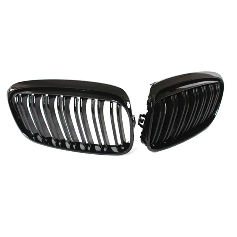 Paire de grilles de calandre avant à double ligne de voiture noir brillant pour 2 séries GT F45 F46 ABS Grill Coupé Cabriolet