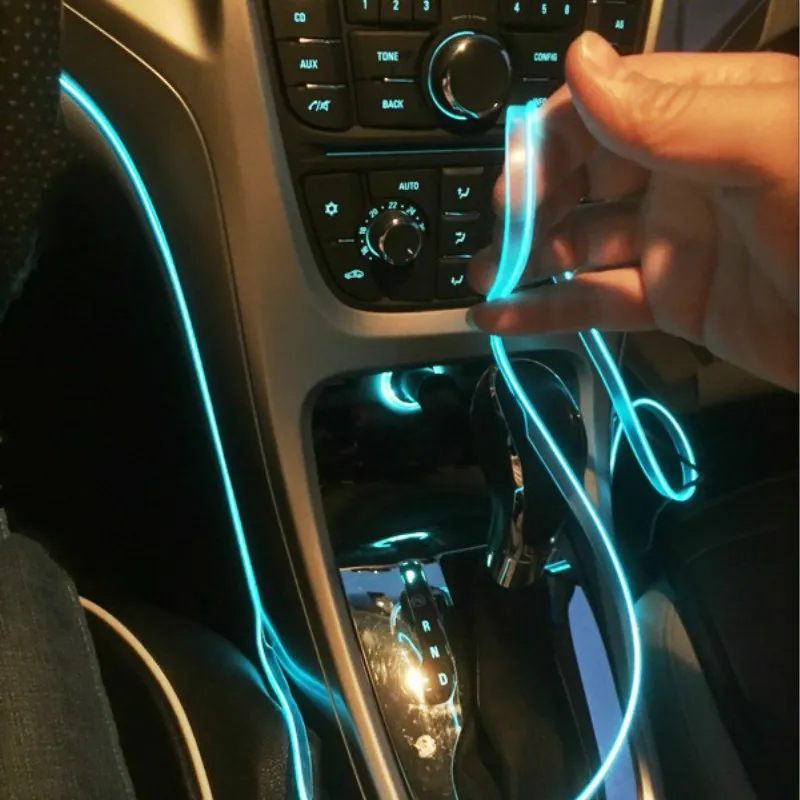 Bande D'éclairage 2m Intérieur Voiture LED USB Violet Bord Décoration